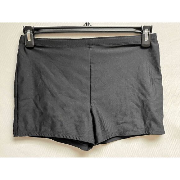 Merona Womens Mid rise Mid Waist Swimwear Bikini Bottom Black Size Small - Picture 1 of 3